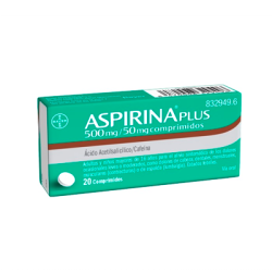Aspirina plus 500 mg/ 50 mg comprimidos